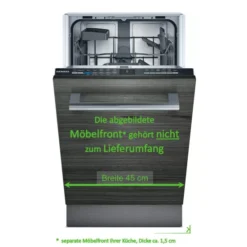 Siemens SR 61 IX 05 KE EB-Geschirrspüler45cm Vollintegr. 9.5L 48dB 5Prg DuoP. Siemens -Siem Kuchenartikel Verkaufsladen unnamed file 1061