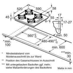 Siemens EO6B6PB10 Gaskochfeld Schwarz Hartglas GAS KOCHFELD HERD -Siem Kuchenartikel Verkaufsladen unnamed file 1285