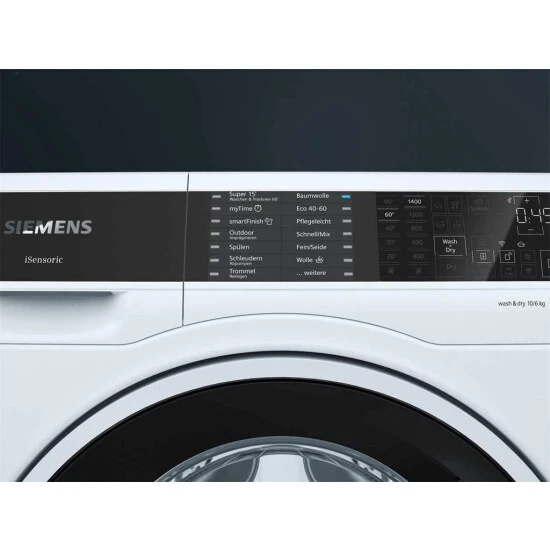 Siemens WD14U512 IQ500 Waschtrockner / 10 Waschen /6 Kg Trocknen / C / 1400 U/min / SpeedPack Wash + Dry / Outdoor Imprägnieren / IQdrive Motor 5 Siemens WD14U512 IQ500 Waschtrockner / 10 Waschen /6 Kg Trocknen / C / 1400 U/min / SpeedPack Wash + Dry / Outdoor Imprägnieren / IQdrive Motor – Bild 3