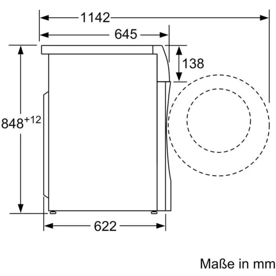 Siemens WD14U512 IQ500 Waschtrockner / 10 Waschen /6 Kg Trocknen / C / 1400 U/min / SpeedPack Wash + Dry / Outdoor Imprägnieren / IQdrive Motor 9 Siemens WD14U512 IQ500 Waschtrockner / 10 Waschen /6 Kg Trocknen / C / 1400 U/min / SpeedPack Wash + Dry / Outdoor Imprägnieren / IQdrive Motor – Bild 7