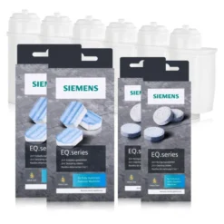 2x Siemens EQ.series Pflegeset - Entkalker, Reiniger & Wasserfilter Brita Inten