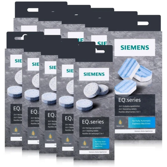 5x Siemens EQ.series Pflegeset Entkalker TZ80002A & Reinigungstabletten TZ80001A 3 5x Siemens EQ.series Pflegeset Entkalker TZ80002A & Reinigungstabletten TZ80001A