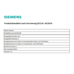 Siemens IQ300 Backofen HB234A0S0 - Edelstahl, 60 Cm, EEK: A -Siem Kuchenartikel Verkaufsladen unnamed file 2272