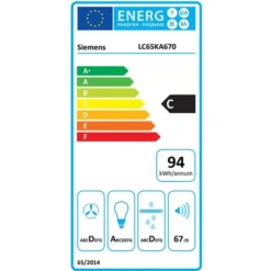 Siemens Kopffreihaube LC65KA670 - IQ300, Schwarz, 60 Cm