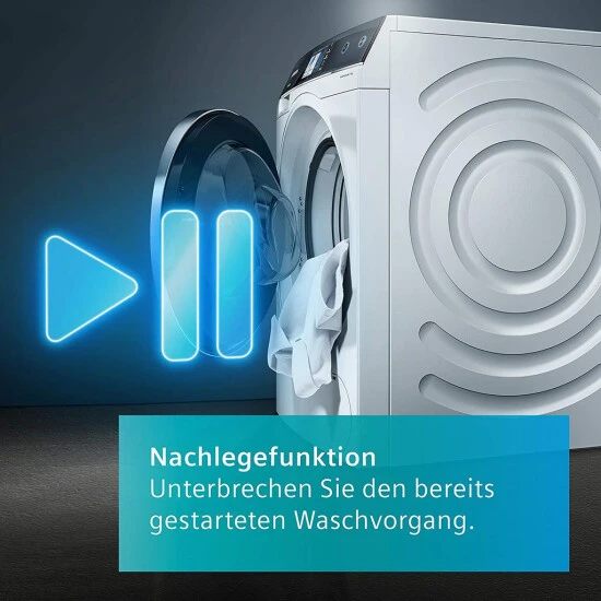 Siemens WM14URFCB IQ500 Waschmaschine / 9kg / C / 1400 U/min / Outdoor-Programm / VarioSpeed Funktion / Nachlegefunktion 6 Siemens WM14URFCB IQ500 Waschmaschine / 9kg / C / 1400 U/min / Outdoor-Programm / VarioSpeed Funktion / Nachlegefunktion – Bild 4