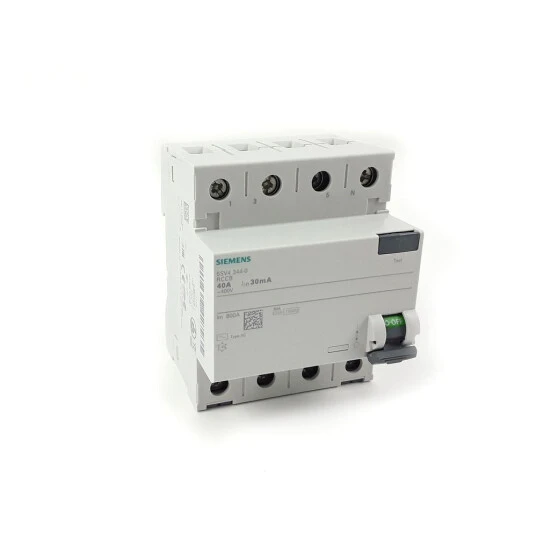 Siemens 5SV43440 FI-Schutzschalter 40A 0.03A 400V 4-polig Typ AC 3 Siemens 5SV43440 FI-Schutzschalter 40A 0.03A 400V 4-polig Typ AC