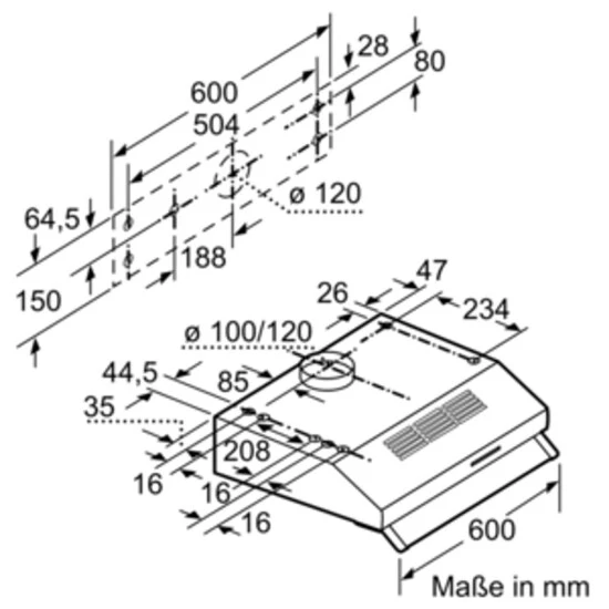 Siemens IQ100 LU63LCC20 Unterbauhauben - Weiß 9 Siemens IQ100 LU63LCC20 Unterbauhauben - Weiß – Bild 9