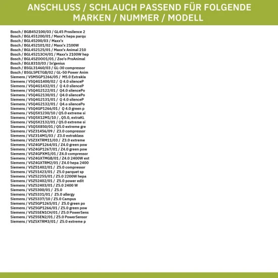 Staubsaugerschlauch SIEMENS 00572612 Mit Geräteanschlussstück 7 Staubsaugerschlauch SIEMENS 00572612 Mit Geräteanschlussstück – Bild 5