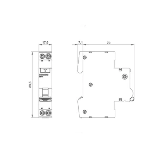 Siemens FI/LS-Schalter 5SV1316-7KK16 IP20 Leitungsschutz Schutzschalter 2-polig 4 Siemens FI/LS-Schalter 5SV1316-7KK16 IP20 Leitungsschutz Schutzschalter 2-polig – Bild 2