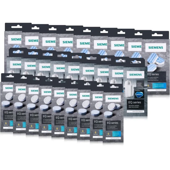 9x Siemens EQ.series Pflegeset - Entkalker, Reiniger & Wasserfilter Brita Inten 3 9x Siemens EQ.series Pflegeset - Entkalker, Reiniger & Wasserfilter Brita Inten