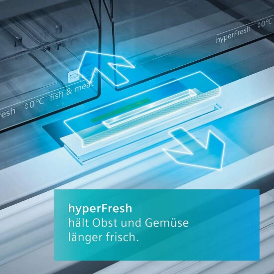 Siemens KG36EALCA IQ500 Freistehende Kühl-Gefrier-Kombination / C / 149 KWh/Jahr / 308 L / HyperFresh Frischesystem / BigBox / LED-Innenbeleuchtung / SuperCooling 11 Siemens KG36EALCA IQ500 Freistehende Kühl-Gefrier-Kombination / C / 149 KWh/Jahr / 308 L / HyperFresh Frischesystem / BigBox / LED-Innenbeleuchtung / SuperCooling – Bild 9