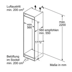Siemens IQ100 KI85NNFF0, 249 L, Einbau-Kühl-Gefrierkombination, Anti-Frost-Funktion (Kühlschrank), SN-ST, 39 DB, F -Siem Kuchenartikel Verkaufsladen unnamed file 588