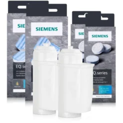 2x Siemens EQ.series Pflegeset - Entkalker, Reiniger & Wasserfilter Brita Inten