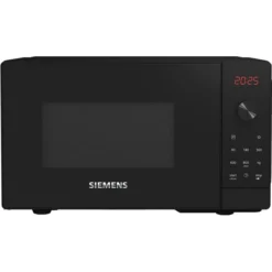 Siemens FF023LMB2 IQ300 Mikrowelle, 44 X 26 Cm, 800 Watt, Drehteller 27 Cm, Türanschlag Links, CookControl7 Automatikprogramme, Favoritentaste Schwarz